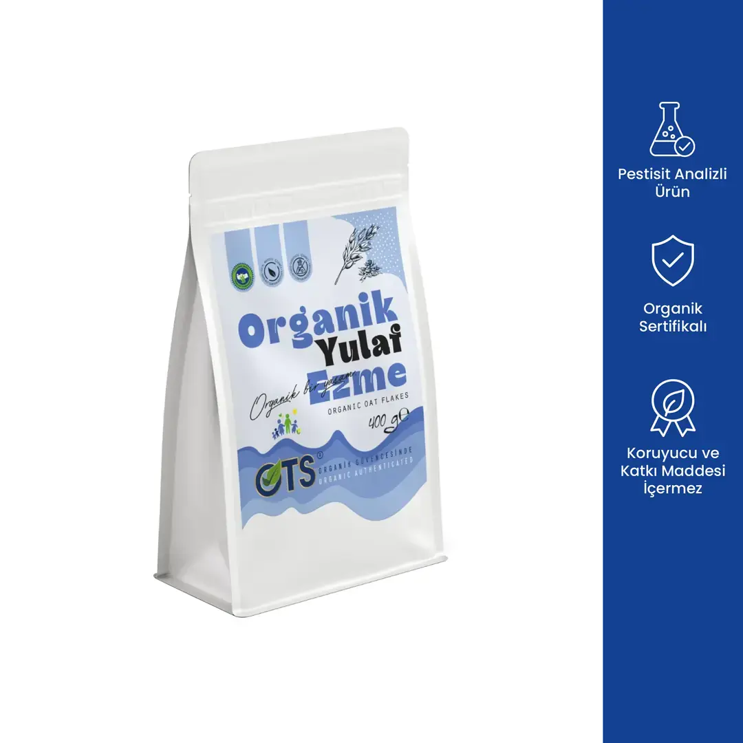 Ots Organik Yulaf Ezmesi 400 gr (Organik Sertifikalı, Pestisit Analizli)